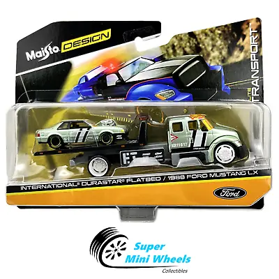 Maisto 1:64 International Durastar Flatbed And 1988 Ford Mustang LX - Transport • $13.99