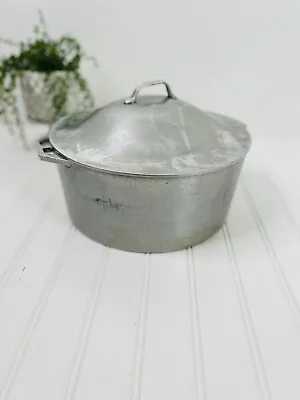 Vintage Cast Aluminum Dutch Oven W/ Lid Hercules • $69.99