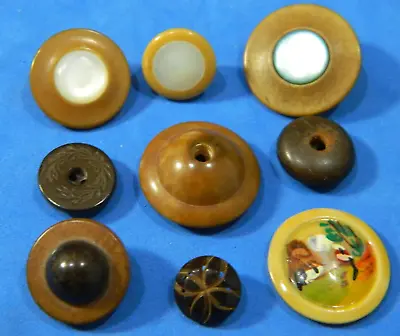 Assortment Antique Vtg VI Vegetable Ivory Buttons MOP-CARVED-Two Piece-PAINTED+ • $12.99
