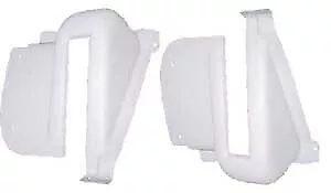 VW Vintage Parts Rear Hatch Hing CoverPrWhite Bus '64 - ' 67 • $56.39