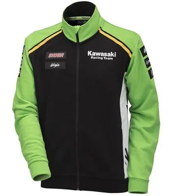 Kawasaki Ninja Wsbk 2024 Mens Zipped Sweatshirt Fleece 166wbm24100m Size Medium • £80