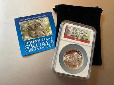 $89.99 • Buy 2012 Australian $1 High Relief Silver Koala. NGC PF 70 Ultra Cameo