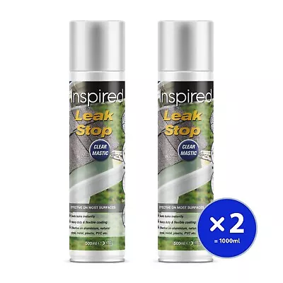£26 • Buy LEAK SEAL MASTIC SEALANT - Clear Spray N Seal, Sealant Leak Fix - (2 X 500ml)