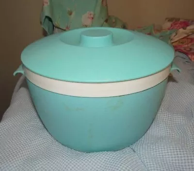 Vintage Bolero Therm-o-ware 8  Turquoise Ice Bucket Or Bowl W/lid • $15