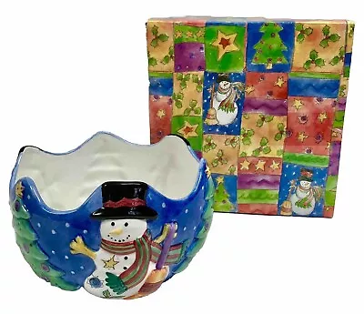 Sango Christmas Centerpiece Bowl Sue Zipkin Sweet Shoppe 0973-165 8.5” Holiday • $18.50