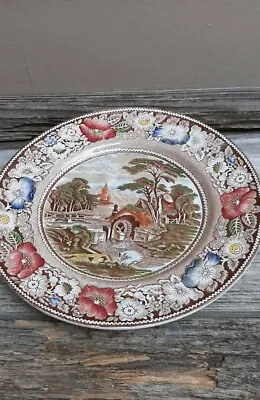 Vintage W.R. Midwinter Ltd   Rural England   England  Plate 11 In  Multi Color  • $26