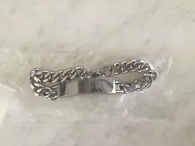 Id Men's Bracelet Silver Engravable Nice • $10