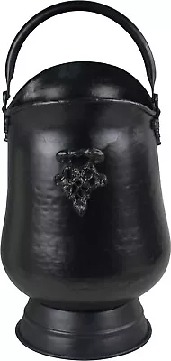 £45.49 • Buy Elongated Tall Coal Scuttle Hod Bucket Antique Style With Casted Handles