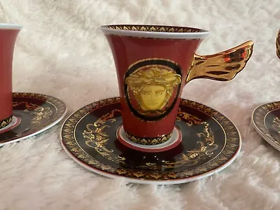 Versace Medusa Rosenthal Coffee Cup & Saucer Set Of 3 • $285