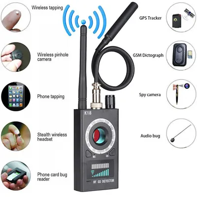 RF Signal Detector Bug Anti-spy Detector Camera GSM Audio Bug Finder GPS Scan • $24.48