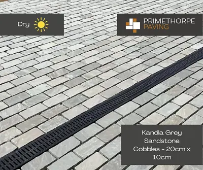 Cobble Stones - 20cm X 10cm - Natural Dressed Setts - Kandla Grey - Great Price • £210