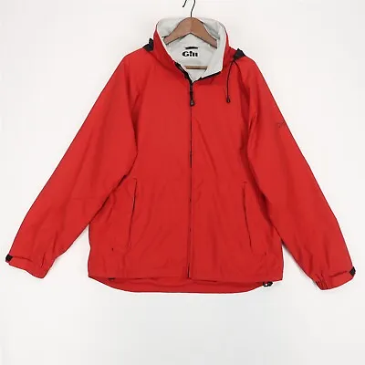 $44.99 • Buy Gill Inshore Light Jacket Mens XL Red Mesh Lined Packable Hood Sailing