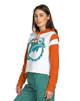 Junk Food Womens NFL Miami Dolphins Cropped Hoodie New M L XL • $19.99