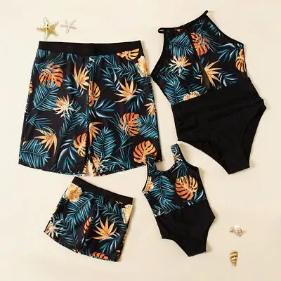 Flower Print Swimwear Family Matching Outfits Look Mother Daughter Bikini Dad • $17.29