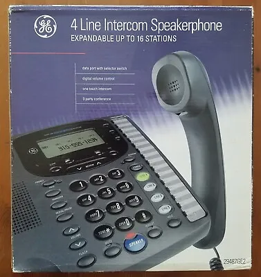 NEW GE 29487GE2 4-Line Intercom Business Telephone Corded Speakerphone Black • $69.99