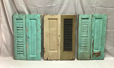 VTG Set 3 Shabby Single Halfs Bi-fold Window Interior Panel Shutter Old 654-23B • $75