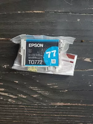 Genuine Epson T0772 77 Cyan Ink Cartridge - NEW SEALED • $6.99