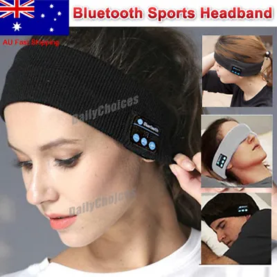 $5.95 • Buy Bluetooth Wireless Stereo Headphone Head Band Sleep Headset Sports Headbands