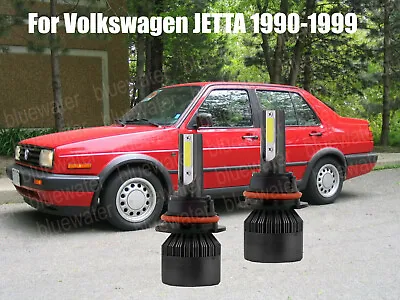$26.06 • Buy LED For VW JETTA 1990-1999 Headlight Kit 9004 HB1 6000K White Bulbs Hi-Low Beam