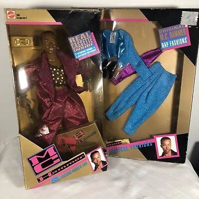 Vintage 1991 MC Hammer Doll & Boom Box Mattel New In Package • $49.99