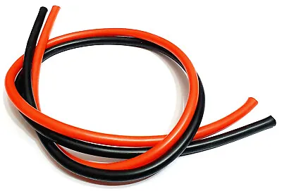 10AWG 10 AWG RC Flexible Insulated Silicone Battery Wire Cable Red Black 50cm • £5.24