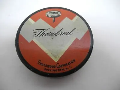 Vintage 1950's THOROBRED Underwood Corporation Typewriter Ribbon Tin  Clean • $4.95