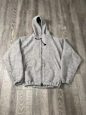 Vintage Earth Ragz Hoodie Mens Large Heavyweight Drug Rug Nappy Fleece Cinched • $23.80