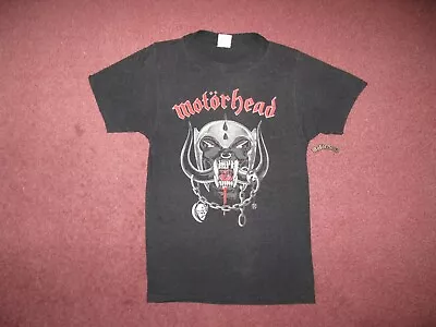 Vintage Original Motorhead 1982 Iron Fist Concert Tour T Shirt Ticket Stub Pin • $229.99