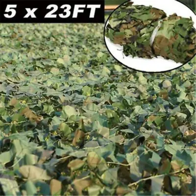 5x23FT Camouflage Netting Camo Army Net Woodland Camping Hunting Cover Shade US • $15.73