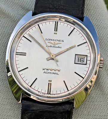 Very Rare Longines Admiral Automatic Steel Case Monoblock With Certified • £1264