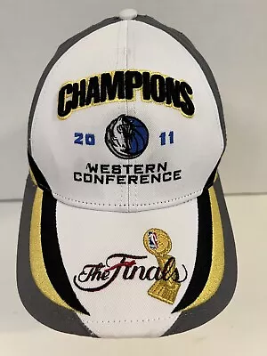 Dallas Mavericks Hat 2011 Western Conference Champs Gray White Trophy Strap Back • $19.99