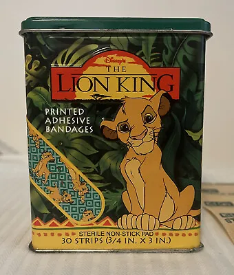 Vintage Disney The Lion King Collectible Band Aids Tin 21/30 Original Bandages • $11.99