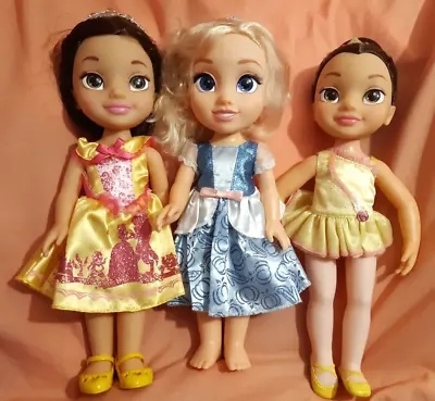 3x My First Disney Princess Dolls Jakks Pacific 14  - Cinderella 2x Belle • £9.99