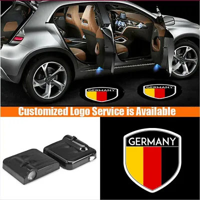 2x Wireless LED Germany Flag Car Door Ghost Shadow Laser Projector Lights • $16.99