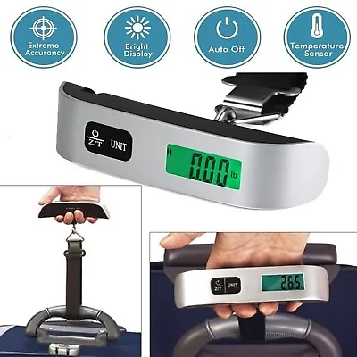 50kg/10g Portable Travel LCD Digital Hanging Luggage Scale Electronic Weight US • $6.95