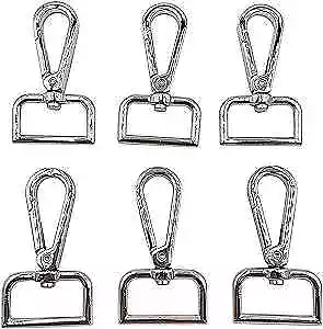 6Pcs Metal Swivel Lobster Clasp Claw Push Gate Snap Hooks 1 Inch For DIY Silver • $9.09