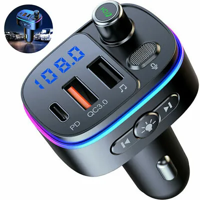 Bluetooth Car Adapter FM Transmitter USB AUX Radio Handsfree MP3 Player For Car • $18.99