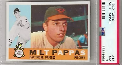 1969 Topps Baseball #12 MILT PAPPAS PSA 7 NM • $21.95