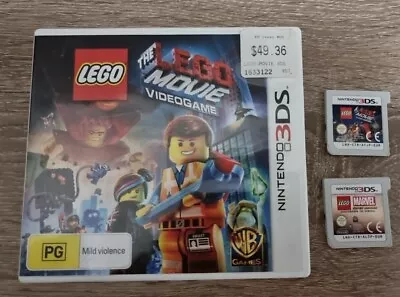 The LEGO Movie Videogame + LEGO Marvel Superheros Game Nintendo3DS Free Postage  • $19