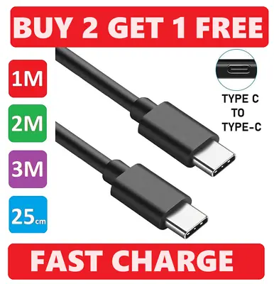 USB-C ToUSB-C Lead For Samsung S24 S24+ Ultra Type C Charging Fast Charger Cable • £2.79