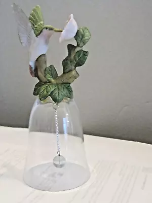 Humming  Bird Porcelain Crystal Bell Franklin Mint Japan 5.5  Vintage • $12.99