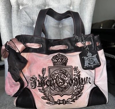 $325 • Buy Vintage Juicy Couture PINK Velour BAG Y2K  Barbiecore