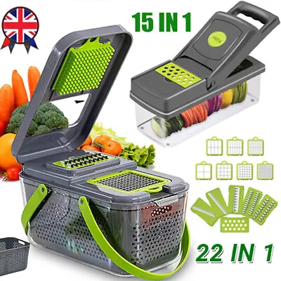 £11.58 • Buy 22 In 1 Vegetable Chopper Salad Fruit Mandolin Slicer Food Dicer Cutter Peeler