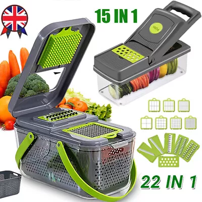 £11.58 • Buy 22 In 1 Vegetable Chopper Salad Fruit Mandolin Slicer Food Dicer Cutter Peeler
