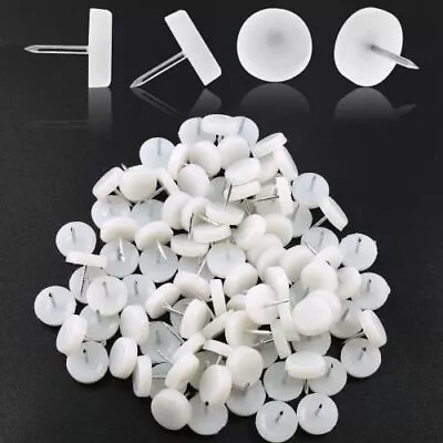 100 PCS Nail In Furniture Glides 18mm Nylon Chair Glides For Wood FloorsPlastic • $12.99