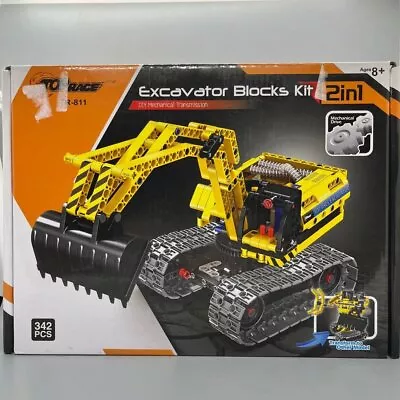 2 In 1 Model Set Excavator Toy And Robot Toy 342 Pieces • $15