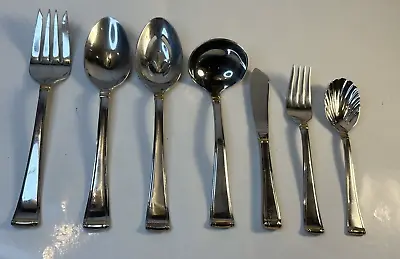 Gorham Column Gold Stainless Lot Of 7 Pieces Serving Set  18/10 Korea • $50