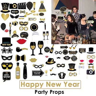 £1.95 • Buy Photo Booth Props Funny New Year Party Props 2022 Eve Party Selfie Decorations