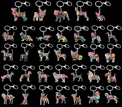 £8.99 • Buy Enamel Dog Keyring - Bag Handbag Charm - Key Chain Ring - Animal Dog Lover Gift