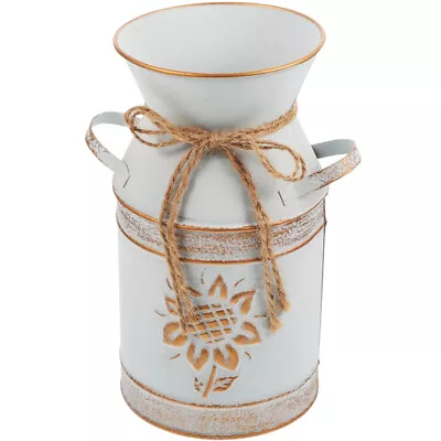  Milk Can Vase French Country Decor Flower Vases For Flowers Flowerpot • £12.65